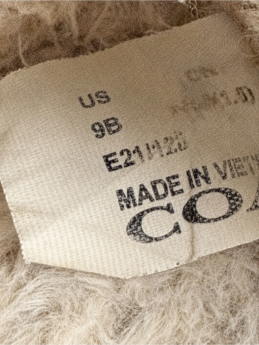 Coach Zena Signature Jacquard Faux Fur Mule Slippers Women’s Size 9B